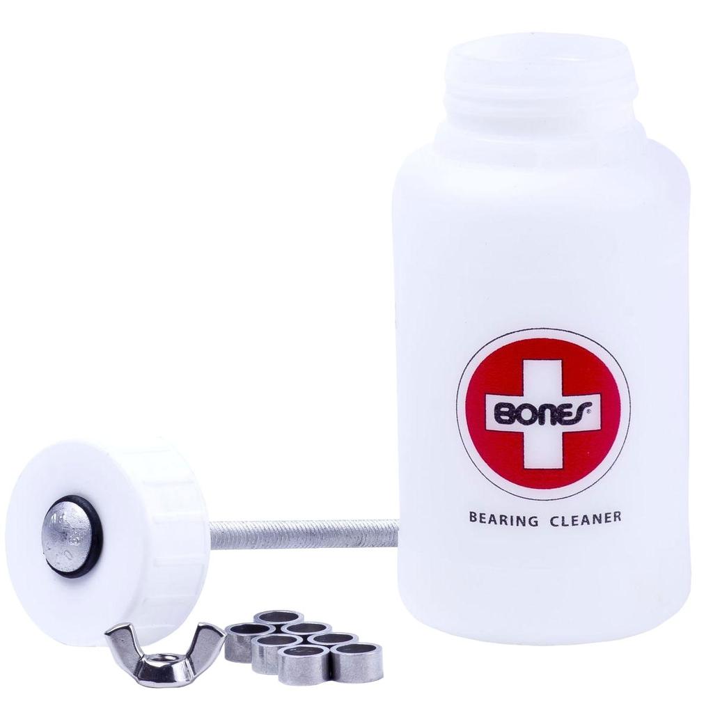 Step 3: To clean and degrease your bearings use the Bones Bearing Bottle and the Bionic Bearing Cleaner. Put the cleaner in the bottle.