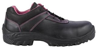 SHOES AND TRAINERS LADIES BLACK LEATHER SAFETY SHOE Composite toe & midsole black ladies shoe to EN0345 S3.