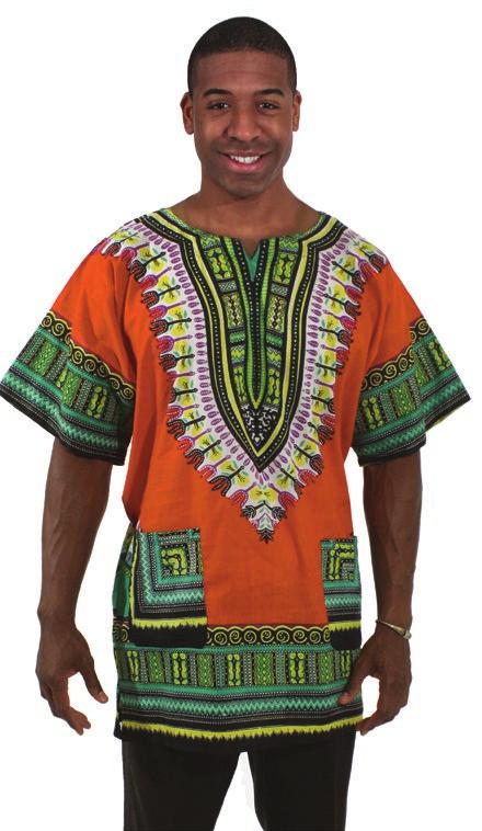 Each dashiki has a stand-out design, hue and