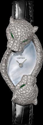 5 MM MOTHER-OF-PEARL DIAL - DIAMOND INDEX BRILLIANT-CUT SWORD-SHAPED HANDS IN RHODIUM-FINISH