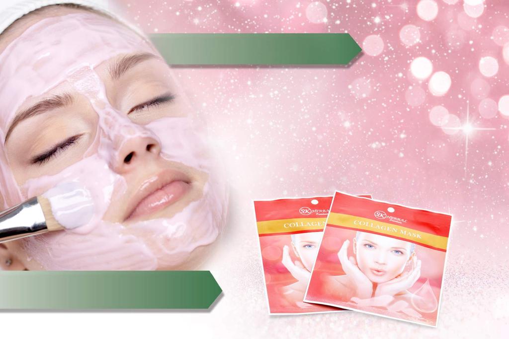 Collagen Mask This mask includes three natural ingredients- Lemon, Aloe Vera, and Bamboo- to remove degraded cells, activate cell rebuilding, promote detoxification and improve melanin balance.
