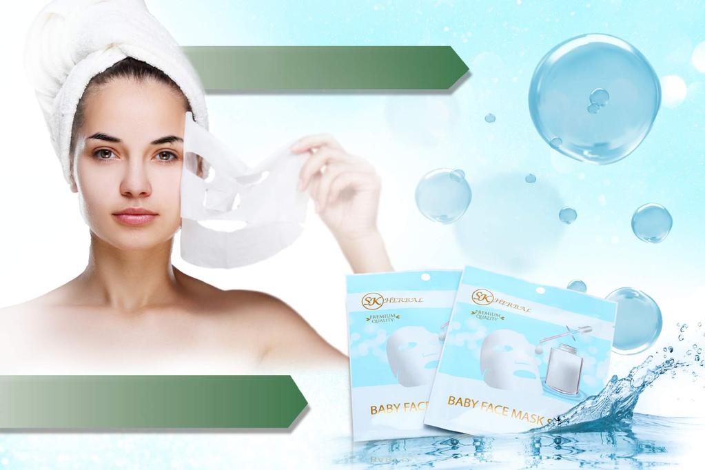 Baby Face Facial Mask (good for sensitive skin) The mask naturally helps to eliminate clogged pores, blackheads, and spots. Activates and generates new skin cells.