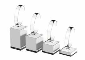 Riser Watch Stands X-small Small Medium Large QTY 6 QTY 6 QTY 6 QTY 6 WIDE C-CLIP HORIZONTAL Style Number WD077H (Base not included) 66mm W x