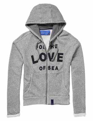 SWEAT L/S HOODED FULL ZIP This boxy wool cotton mix hoodedsweat is perfect for tran-seasonal days, the flockprint gives a feminine touch
