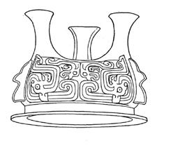 By the middle of the Western Zhou 西周 dynasty, the morphology of the li 鬲 changes slightly, with the vessel becoming much smaller, and its