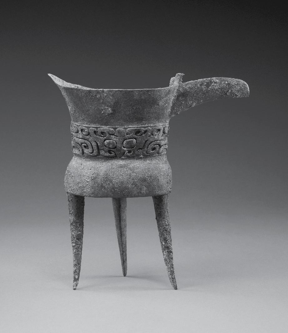 Studies of archaic Chinese bronze ritual vessels Jue, Shang dynasty, Erligang period (circa