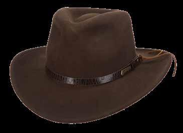 1/2 Brim Grosgrain Band, Satin Lining Brown Sold by Size M-2X Lambskin