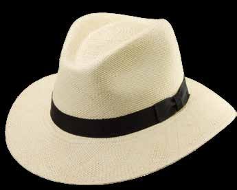SPRING SUMMER 2019 MASA P176-NAT Handwoven Panama Gambler with 3 3/4 Brim 12-Ligne Grosgrain Band, Covered Crown Tip and Teflon Coated Natural 1/S, 2/M, 2/L, 1/XL Also