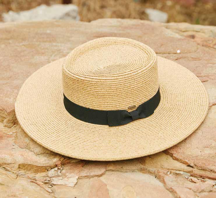 HANDMADE SINCE 1921 LP237 Page 84 SCALA STRAW Whether a Bangkok toyo hat, a beach hat, or a simple ladies straw hat, the intricate patterns and lightweight composition make straw the ideal material