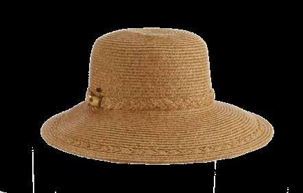 5 Brim Braided Faux Suede Band Tan One Size Inner