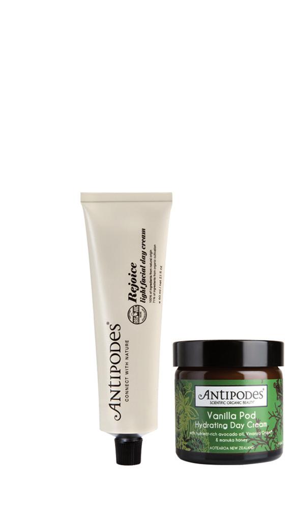 daily moisturise The Antipodes range of anti-ageing moisturising creams