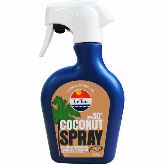 For Your Skin Le Tan Sunscreen Invisible Sport Spray Pump 200ml - SPF 50+ IT56165 $8.10 w/s Le Tan Wash Off Instant Tan - Dark Bronze 100g IT5851 $2.