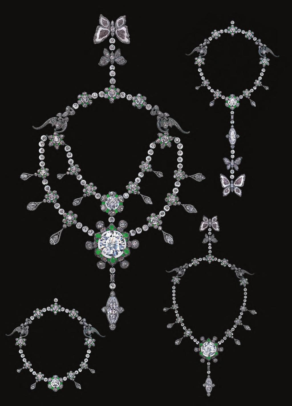 Spotlight Created by Wallace Chan, worldrenowned jewellery artist, the uniquely modular masterpiece A Heritage in Bloom can be worn in