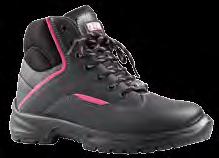 20345 / ANTISTATIC 3 4 5 6 7 8 COLOURS: Black A hard-wearing, stylish women s safety shoe / Dual density PU sole / Heat resistant up to 95 o C / Steel toe cap / Padded collar and tongue for extra