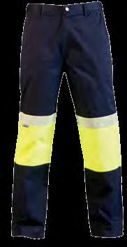 48 50 COLOURS: Navy, Royal 50mm VizLite 080 yellow & silver reflective tape for increased visibility / Triple needle stitching for extra strength / Elasticated back waistband /