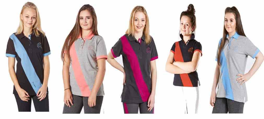 Ladies and Kids Polo Shirts Stylish Zip through Tunic in a fashionable marled fabric.