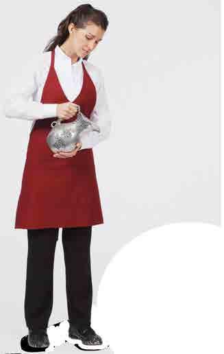 BIBAPRONS F23 Tailored V-Neck with Snap-Closure V-Neck apron with tailored finished facing,