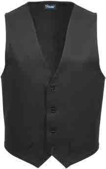 VESTS V41 Male Fitted Tailored finished facing, 2 mock welt waist level pockets and 4 color-matched buttons.