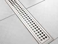 to place the floor drain against the wall, so Unidrain has developed a free-standing linear