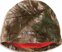 ACCESSORIES Force Lewisville Camo Hat 101802 92% polyester/8% spandex blend with fleeced interior for comfort and warmth Carhartt Force fabric with FastDry technology wicks away sweat for comfort