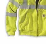 cuffs and waistband Brass-zipper front closure Two front hand-warmer pockets ANSI Class 3, Type R compliant 3M Scotchlite Reflective Material; segmented trim #5510 maintains performance through 75