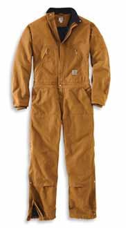 BIB OVERALLS & COVERALLS Yukon Coveralls X06 Extremes : 1000-denier Cordura nylon shell with Rain Defender durable water-repellent finish Wind Fighter technology tames the wind Nylon lining quilted
