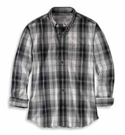 WOVEN SHIRTS Essential Plaid Button-Down Long-Sleeve Shirt 103351 RELAXED FIT 4.