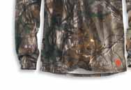 Tagless neck label Carhartt Force Extremes labeling printed on back neck Imported 977 102222-977/Realtree Xtra TALL Back of