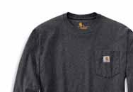 fiber content is 90% cotton/10% polyester. Workwear Pocket Long-Sleeve T-Shirt K126 ORIGINAL FIT 6.