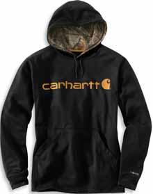 self-fabric knit cuffs and waistband Carhartt Force Extremes labeling on left sleeve Signature Carhartt graphic on chest Imported 029 001 412 478 058 388 102314-029/Shadow/Black