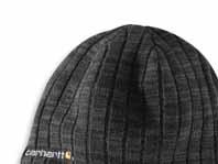 ACCESSORIES Greenfield Reversible Hat 100137 100% acrylic knit fabric Solid exterior shell with Carhartt logo knit into the fabric Reversible