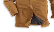 Corduroy-trimmed collar with under-collar snaps for optional hood
