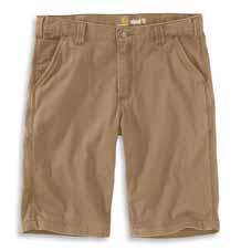 SHORTS Rugged Flex Rigby Short 102514 8-ounce, 98% cotton/2% spandex canvas Rugged Flex durable stretch technology for ease of movement Sits at the waist