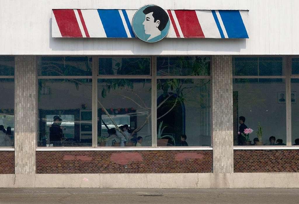 A hair salon in Pyongyang.