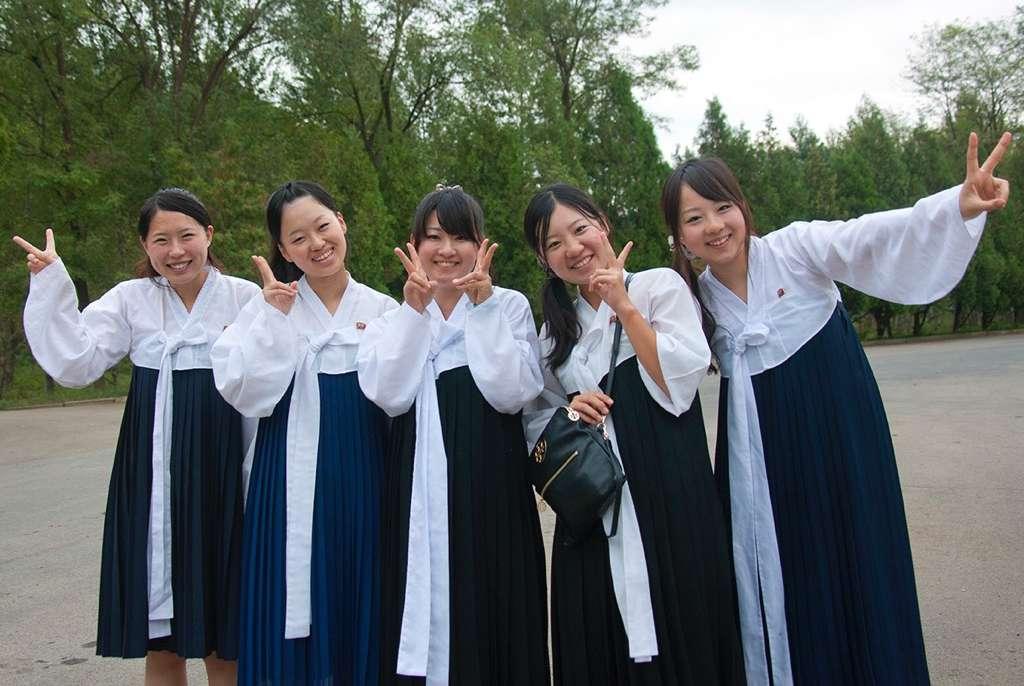 These girls are the daughters of North Koreans who live in Japan.