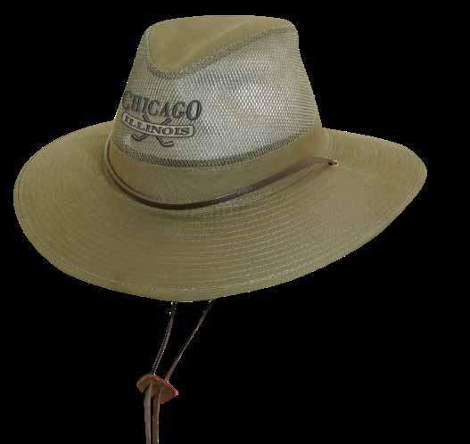 Brim Mesh Sidewall and Leather Chin Cord Sold by Color 1/S, 4/M, 5/L, 2/XL Khaki