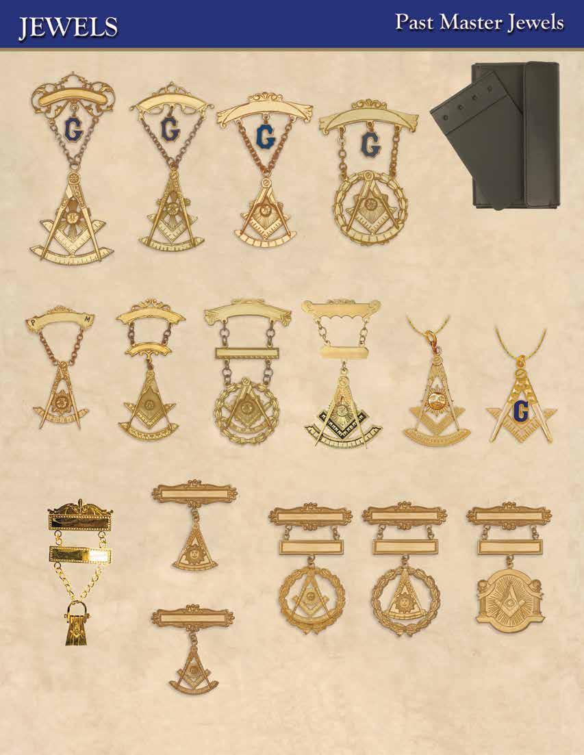 JEWELS Past Master Jewels MADE IN USA Engraving on Jewels is $1.50 per Character Please send all engraving orders by email, fax, or US mail. Insert shown in shirt pocket 1000 10K $853.00 GF $206.