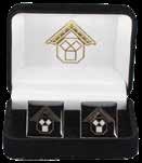 7003W Full color 3D design Gift Boxed Pen - Antique Silver and Black Finish -16 Masonic Symbols