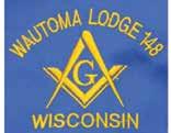 of Fraternal Emblem, Lodge or Personal information - First line arched over emblem $4.