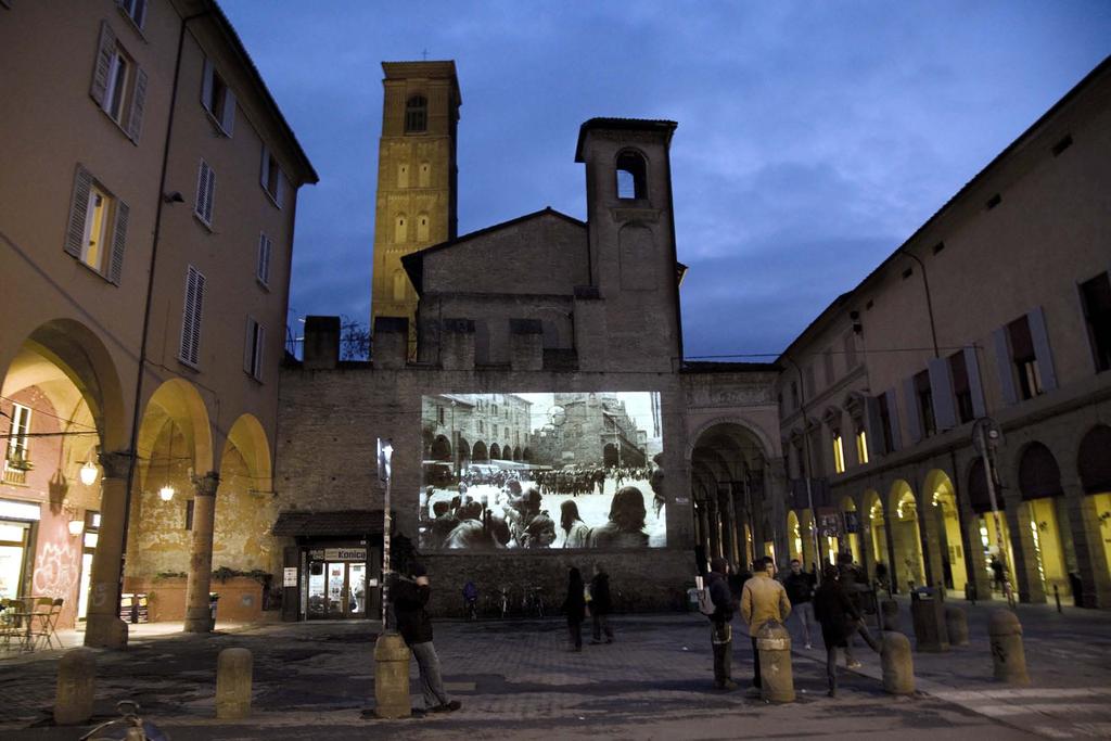 WENEAD (Svezzati), 2011, view of the public art intervention Piazza Verdi in