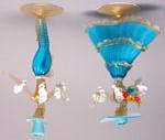 Lot #314: PAIR OF VENETIAN GLASS FIGURES OF LATIN AMERICAN DANCERS He in the top hat, she in broad-rimmed hat,