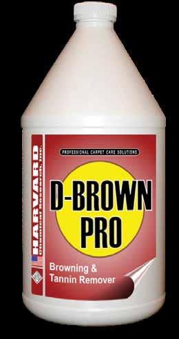UPHOLSTERY CARE D-BROWN PRO Anti-Browning Agent Removes or reduces browning caused by coffee, tea and overwetting and bleed through of jute backing