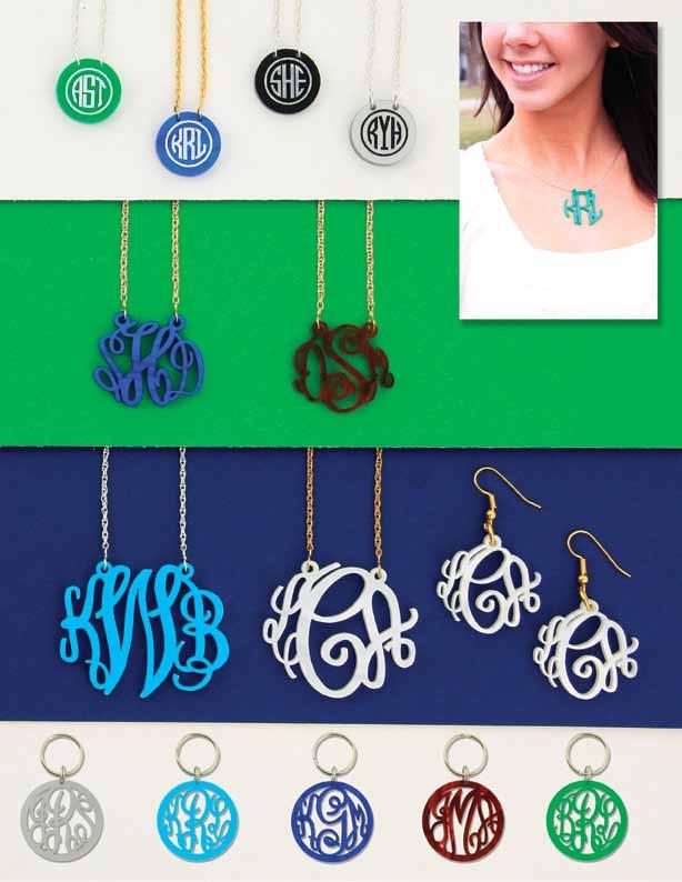JN0666-specify chain color and length JN0668-specify chain color and length JN0667-specify chain color and length JN0669-specify chain color and length 1" Filigree Monogram *Now available in Circle