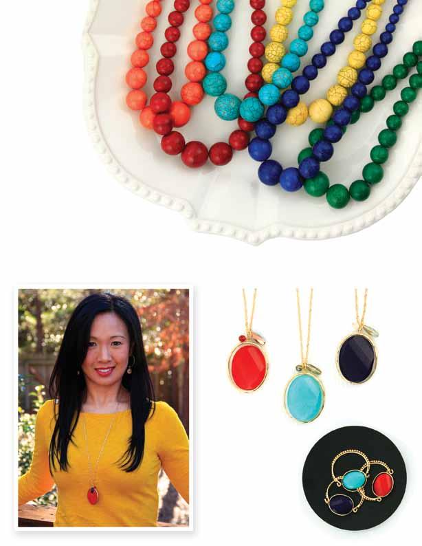 Stone Beads JN0682-(specify color) $24 Graduated stone bead necklace 21-24 -0100 orange -0200 red -0300 turquoise -0400 yellow -0500 navy -0600 kelly green Faceted Stone JN0683-(specify color) $39