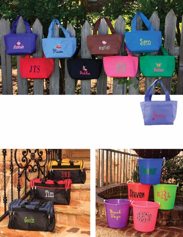 Charlie s Lunchboxes, EH0017-(specify color) $12 (Embroidered as shown, $19-$24) -0100 hot pink -0200 chocolate -0400 kelly green -0500 light blue -0600 red -0700 grape -1000 black -1700 aqua -1800