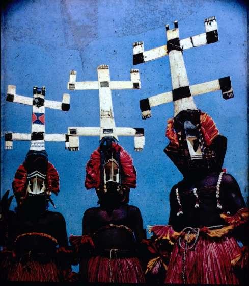 THE DOGON: FUNERARY DAMA Funeral rite called dama in which different masks are worn by dancers who perform to the sound of gunfire.