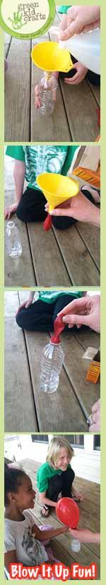 Blow it up Fun! Experience the magic of baking soda and vinegar while blowing up balloons.
