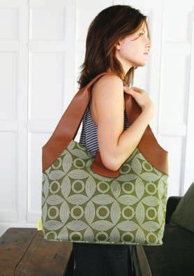 SWEET ROSE tote Like the Wildfl ower Diaper bag - curved leather handles accent the smaller handbag Sweet Rose!