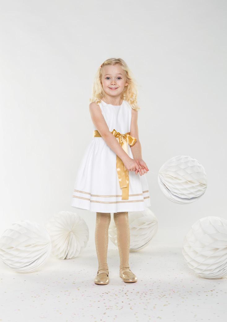 White Piquet Party Dress with