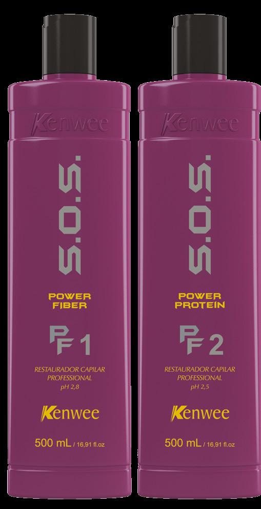 S.0.S POWER FIBER / POWER PROTEIN S.O.S post chemical product quickly and intensely recovers hair fiber, replacing aminoacids, keratin and restoring the fragility and flexibility of your hair.